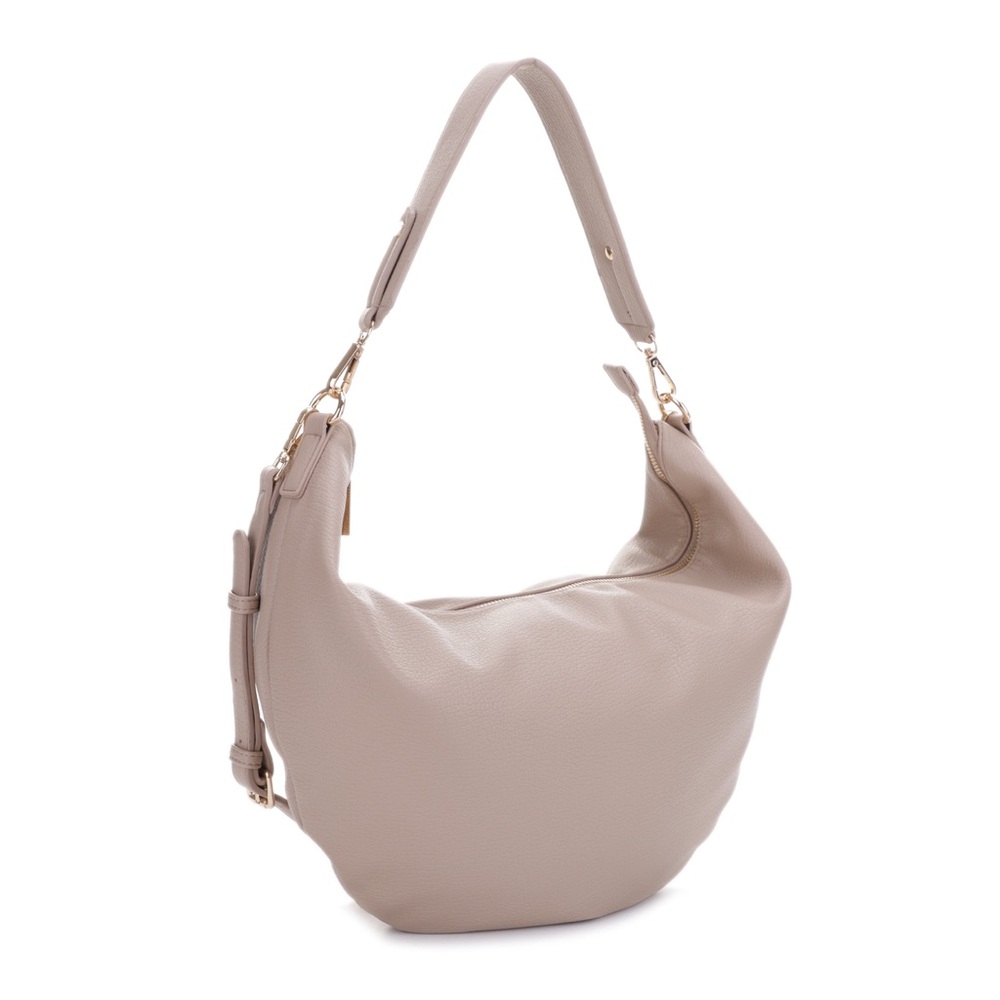 Anthropologie Mali & Lili Megan Vegan Crescent Sling Bag light Taupe